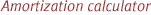 Amortization calculator